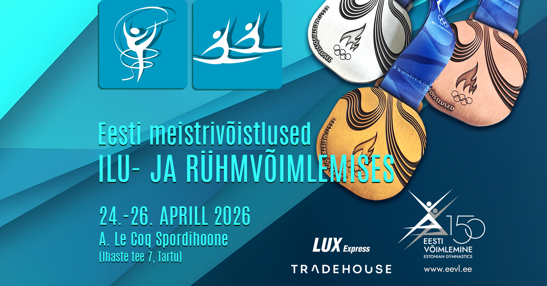 24.–26. aprillil 2026 toimuvad Tartus, A. Le Coq Sport spordimajas, Eesti meistrivõistlused ilu- ja rühmvõimlemises. Kolme võistluspäeva jooksul selgitatakse vä